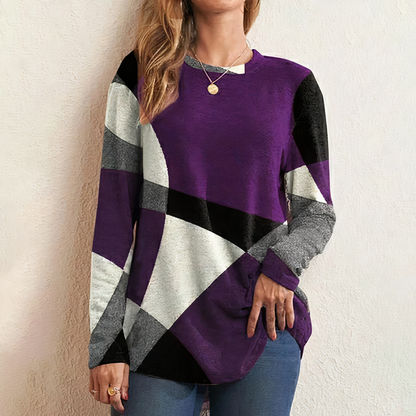 LeRoxy | Dames Kleurblok Trui | Stijlvolle Sweater voor Vrouwen