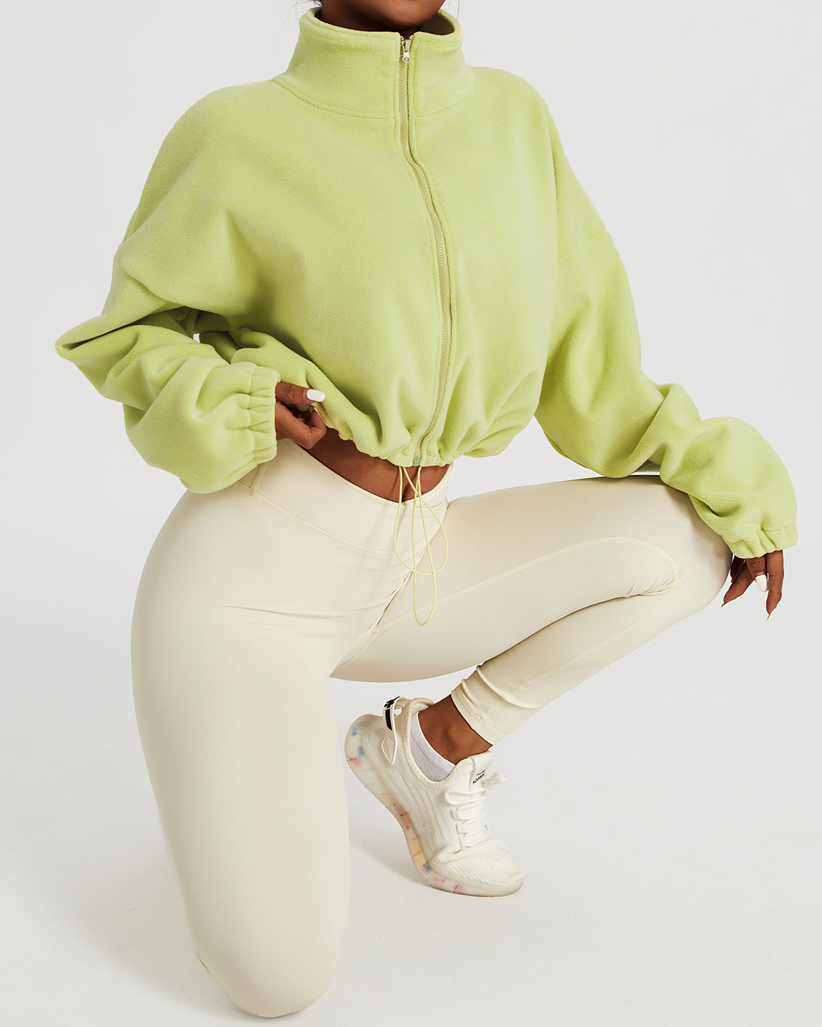 LeRoxy | Crop Pullover | Groen | Stijlvolle en Comfortabele Damestrui