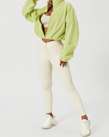 LeRoxy | Crop Pullover | Groen | Stijlvolle en Comfortabele Damestrui