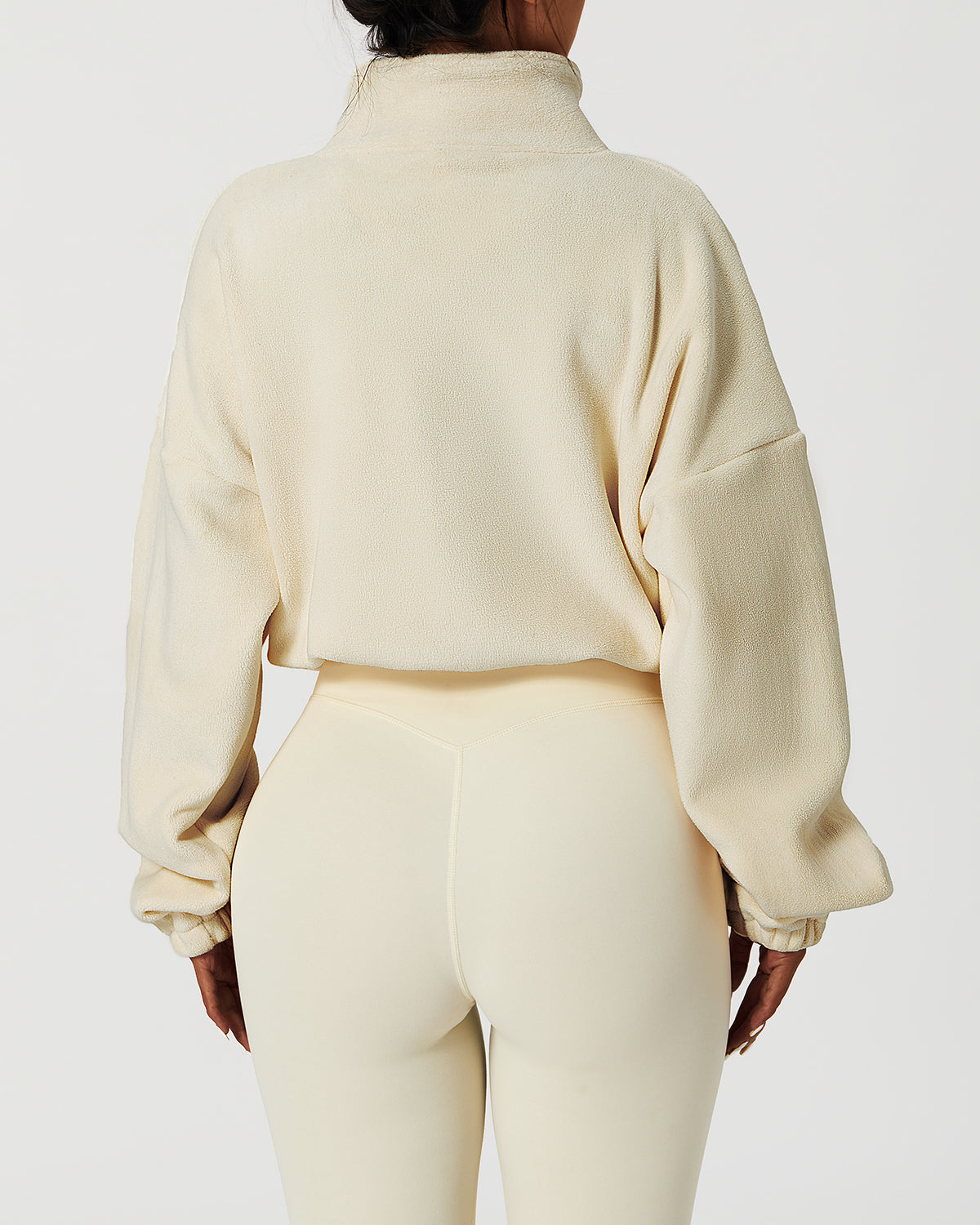 LeRoxy | Crop Trui voor Dames | Beige Gebreide Sweater Top