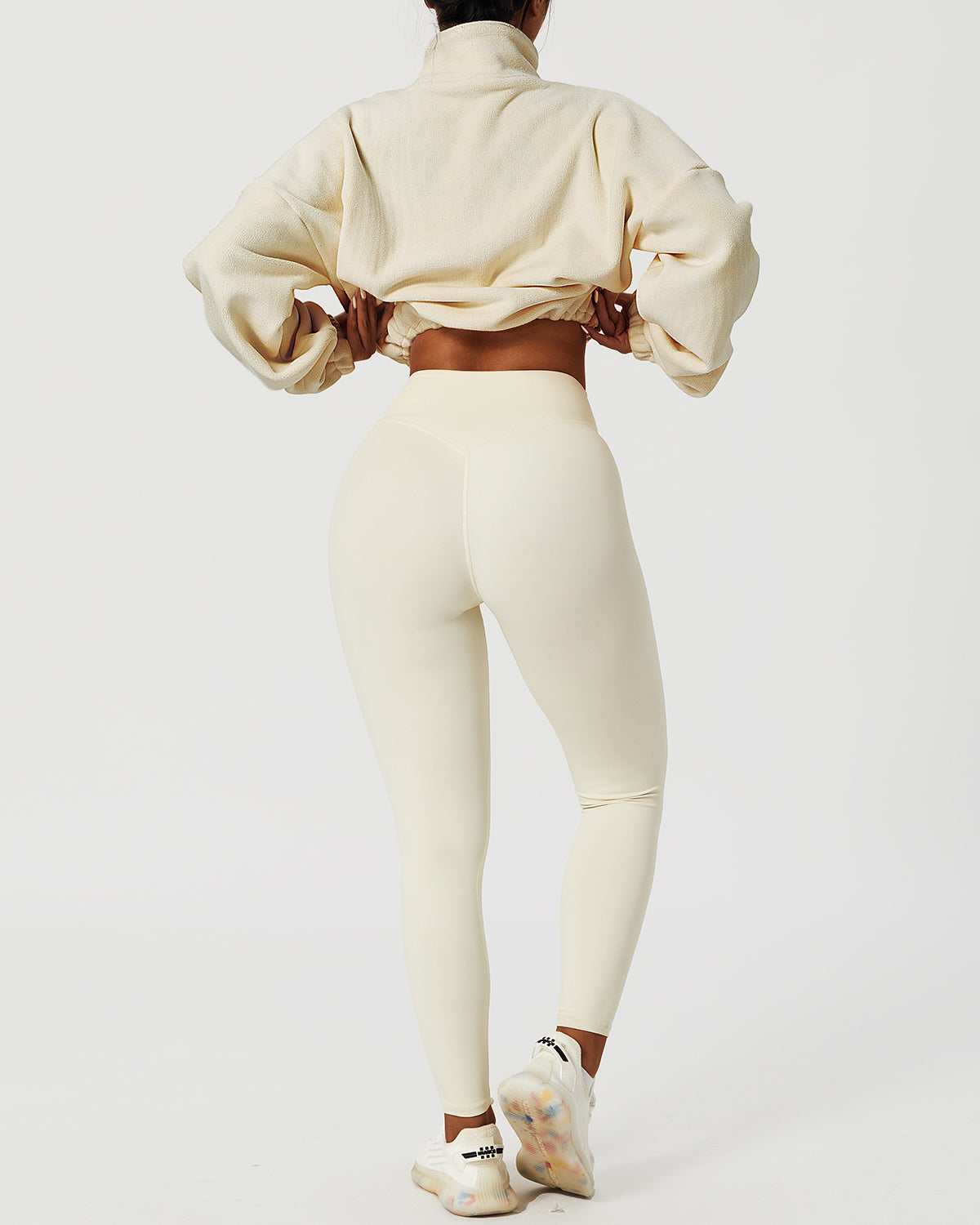 LeRoxy | Crop Trui voor Dames | Beige Gebreide Sweater Top