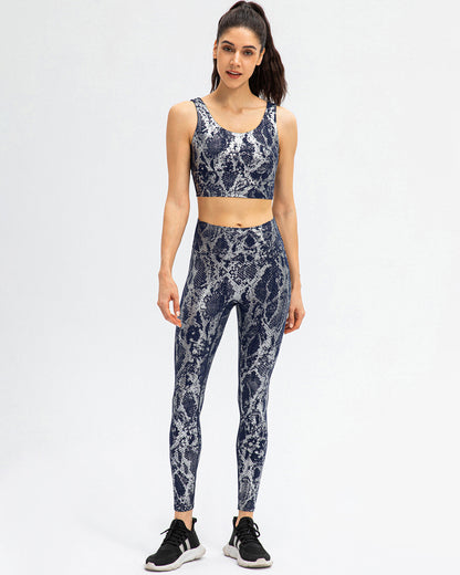 LeRoxy | Metallic Sport-BH | Blauw | Comfortabele Dames Sportbeha