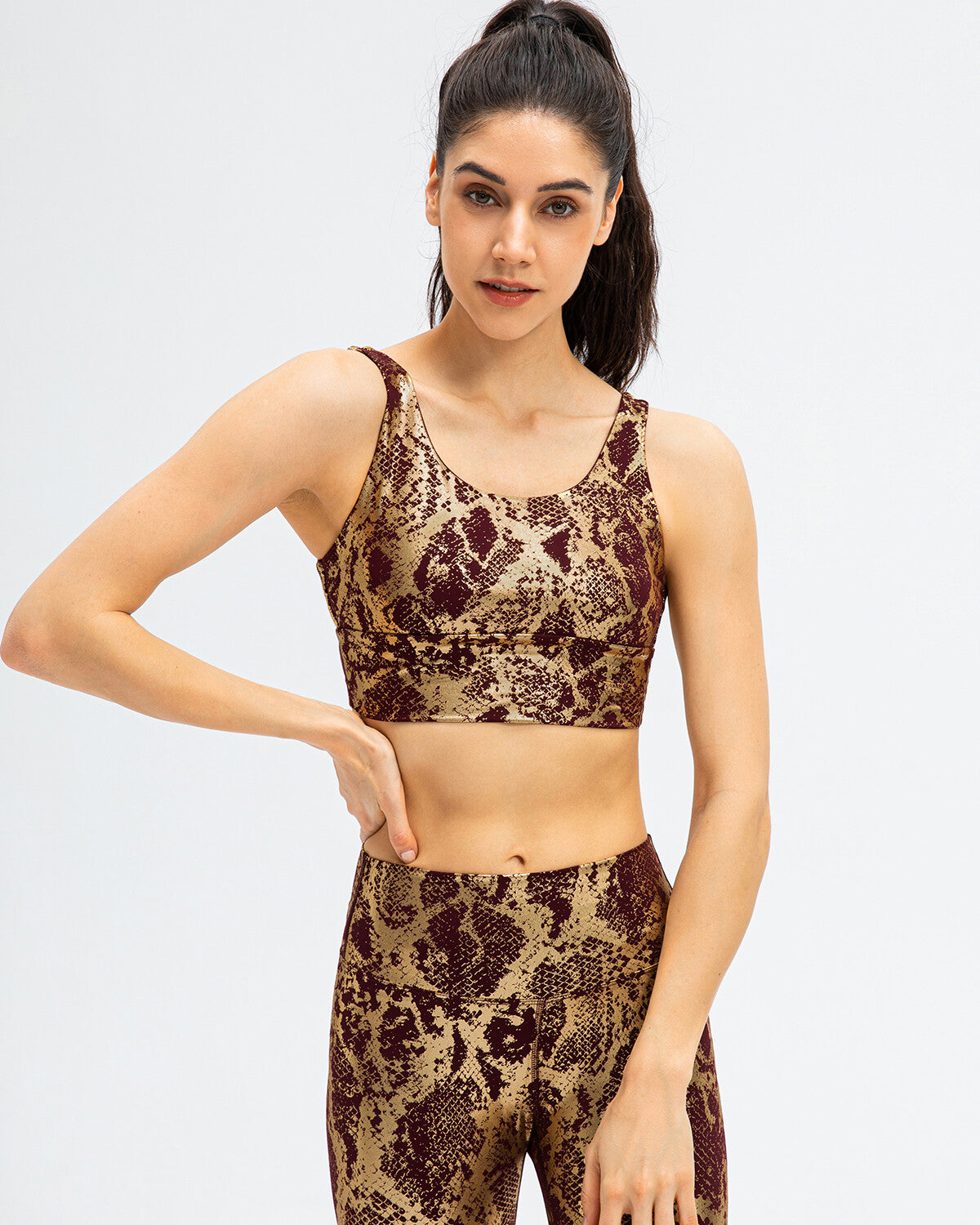 LeRoxy | Metallic Sportbeha - Bruin | Comfortabel & Stijlvol