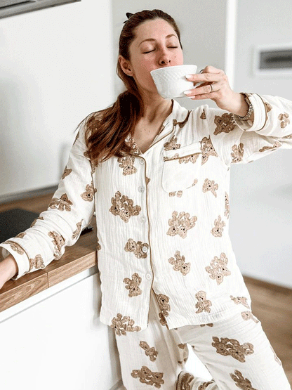 LeRoxy | Teddy Bear Pyjama Set | Zachte & Comfortabele Nachtkleding voor Dames