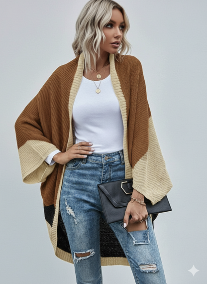 LeRoxy | Oversized Cardigan met Vleermuismouwen | Comfortabele Gebreide Damestrui