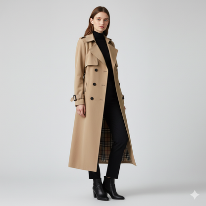 LeRoxy | Chique Lange Dames Trenchcoat voor Elk Seizoen | Stijlvolle Jas