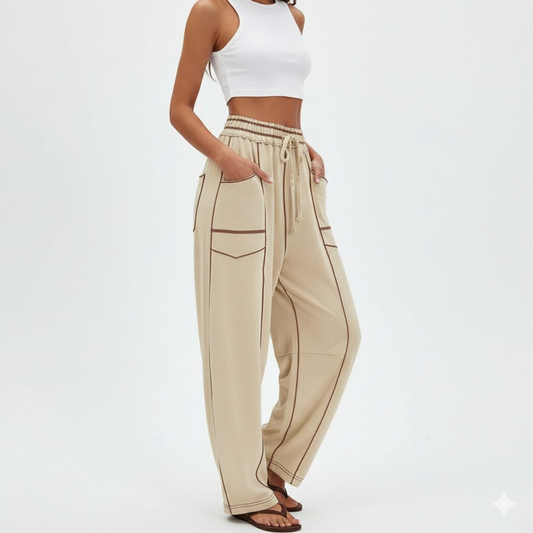 LeRoxy | Comfortabele Dames Baggy Lounge Broek | Casual Loungewear & Vrijetijdsbroek