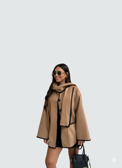 LeRoxy | Dames Jas Met Sjaal | Elegante & Comfortabele Winterjas Voor Koude Seizoenen
