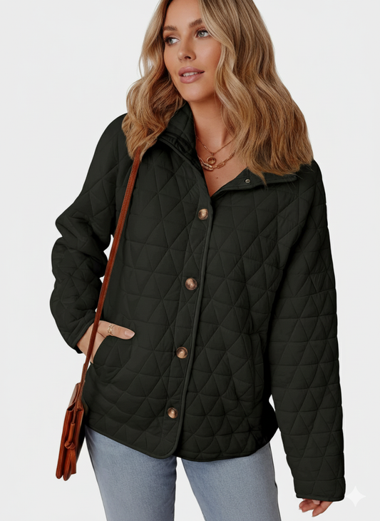 LeRoxy | Elegante Oversized Gewatteerde Jas met Knopen voor Dames