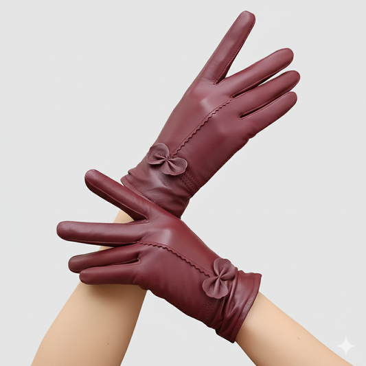LeRoxy | Luxe Leren Handschoenen voor Dames | Warme en Elegante Winterhandschoenen