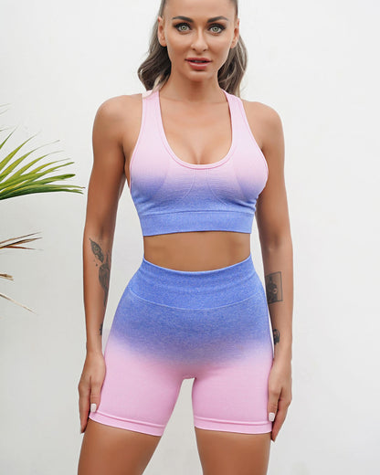 LeRoxy | Naadloze Shorts | Blauw & Roze