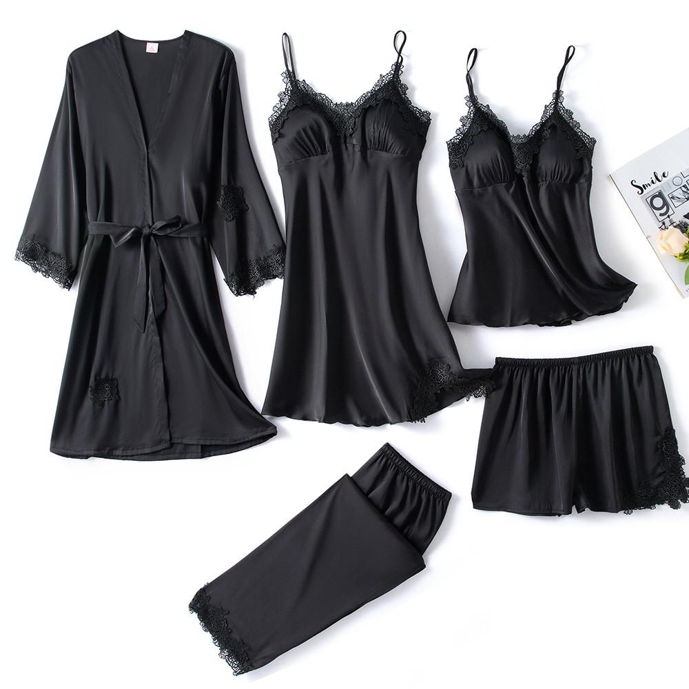LeRoxy | Dames Zijden Pyjama Set | Zachte Luxe Nachtkleding van 2-Delige Set