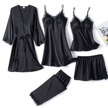 LeRoxy | Dames Zijden Pyjama Set | Zachte Luxe Nachtkleding van 2-Delige Set