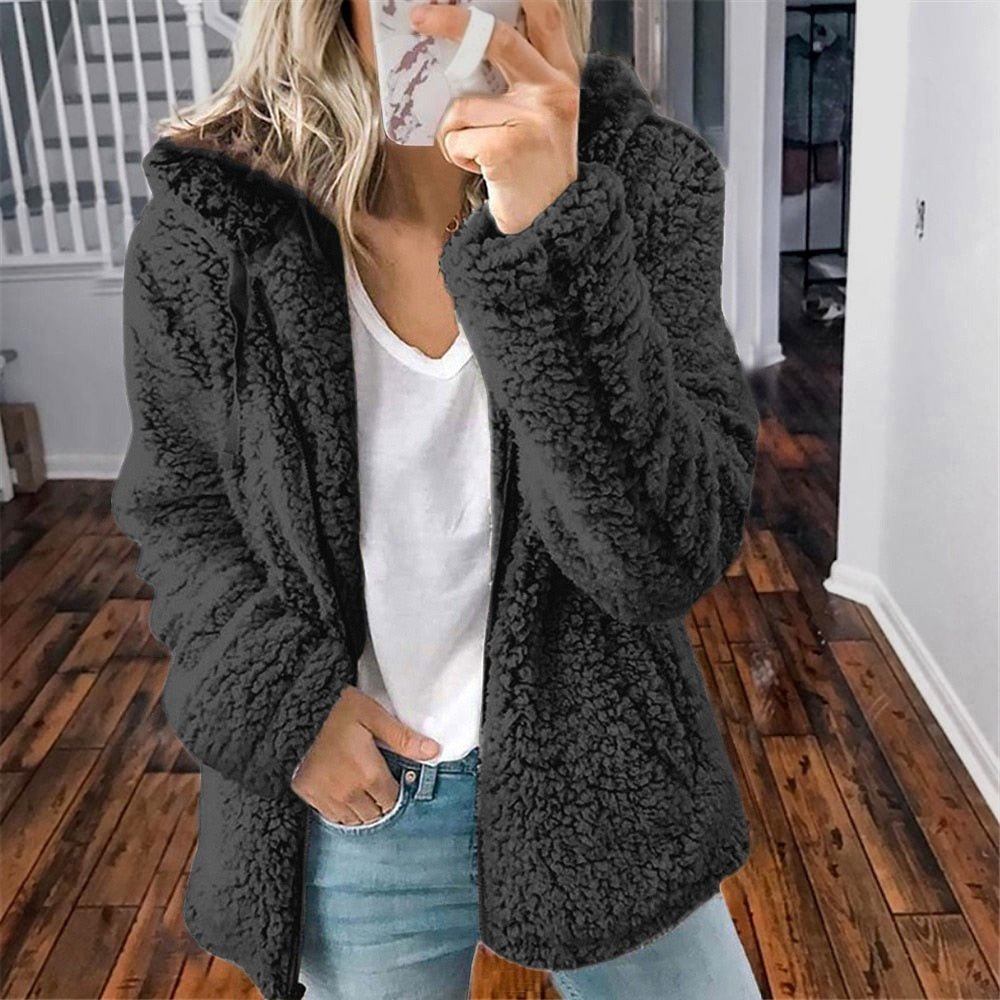 LeRoxy | Teddy Capuchon Vest voor Dames | Super Zacht & Warm Fleece Jas