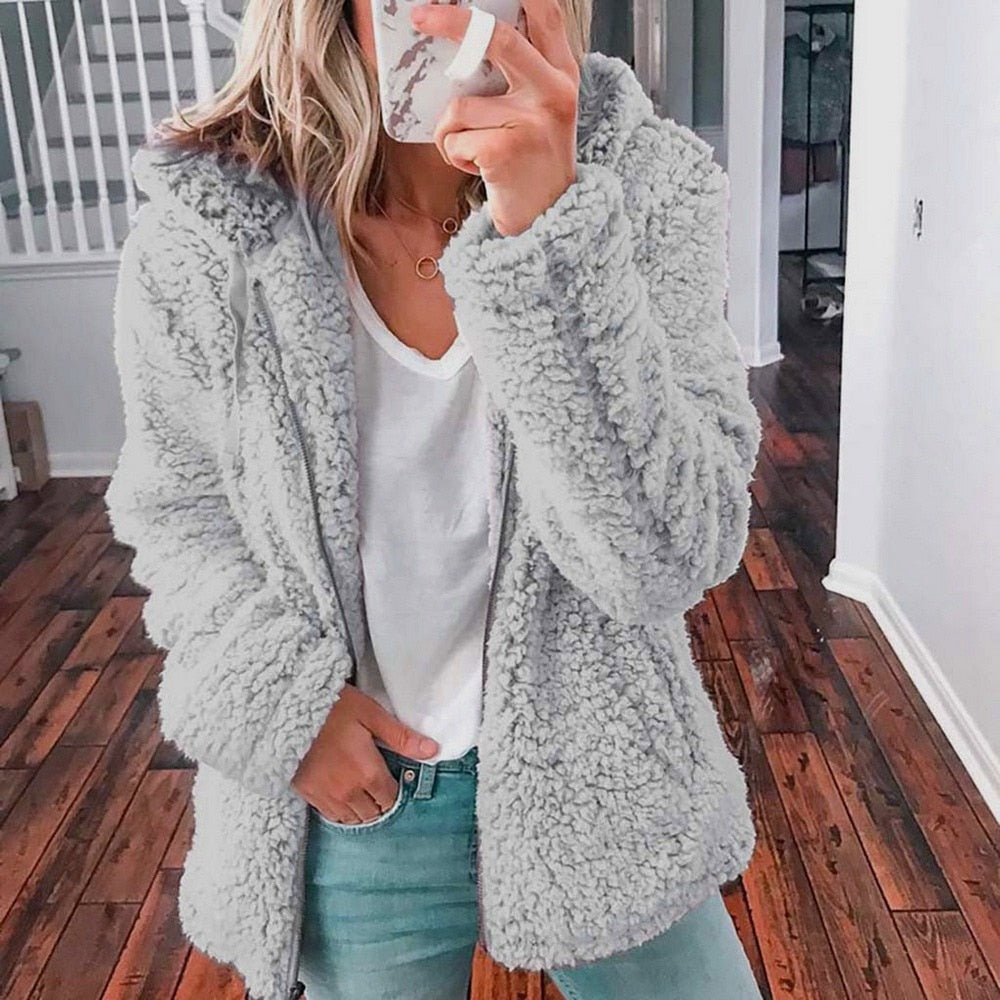 LeRoxy | Teddy Capuchon Vest voor Dames | Super Zacht & Warm Fleece Jas