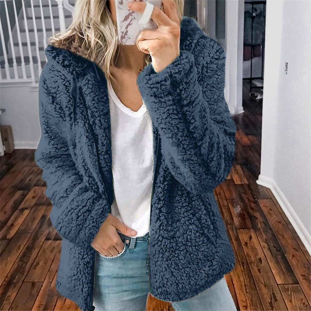LeRoxy | Teddy Capuchon Vest voor Dames | Super Zacht & Warm Fleece Jas