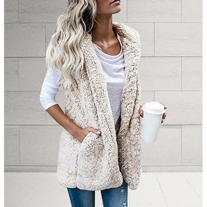 LeRoxy | Dames Pluche Mouwloos Vest met Capuchon | Zacht & Comfortabel Gilet