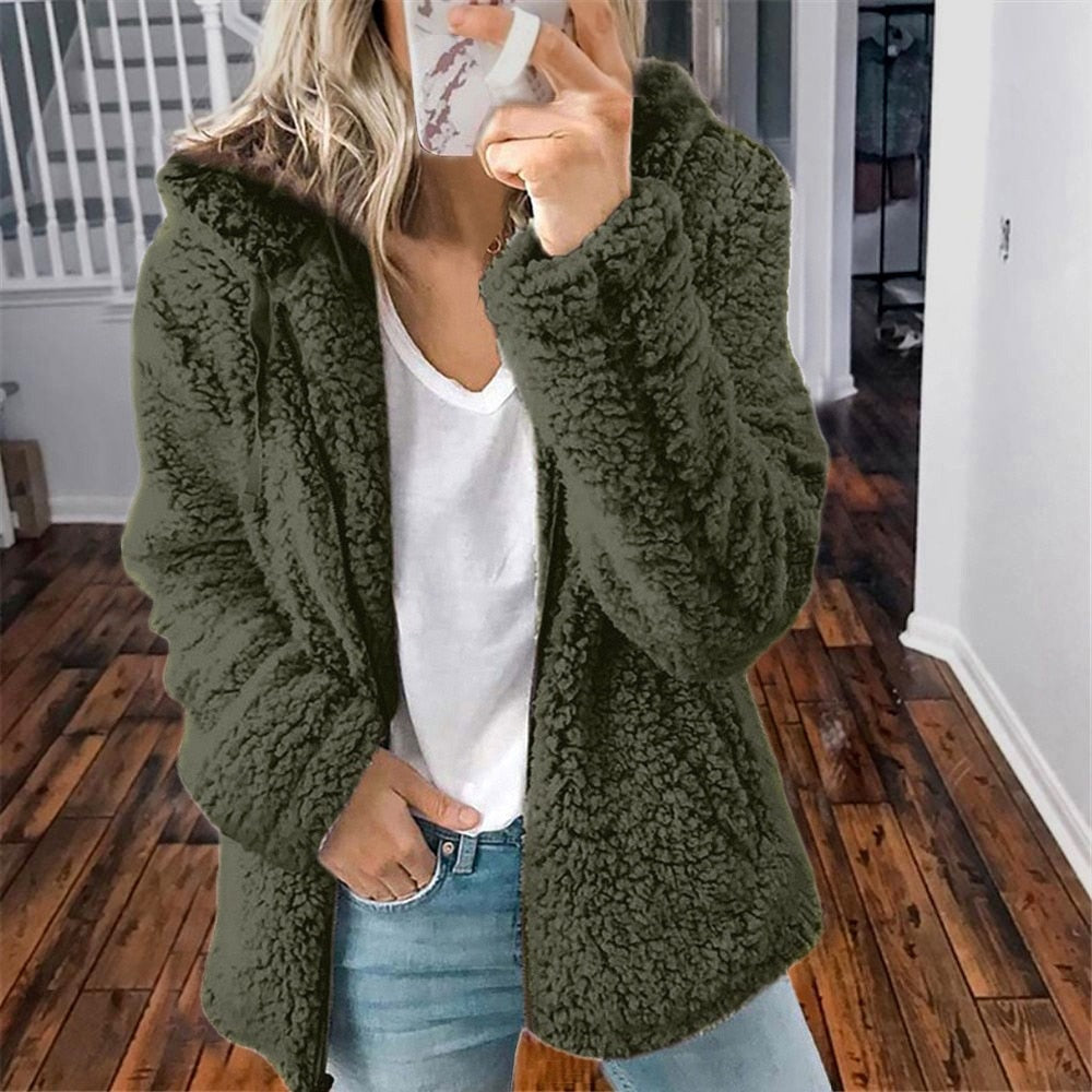LeRoxy | Teddy Capuchon Vest voor Dames | Super Zacht & Warm Fleece Jas