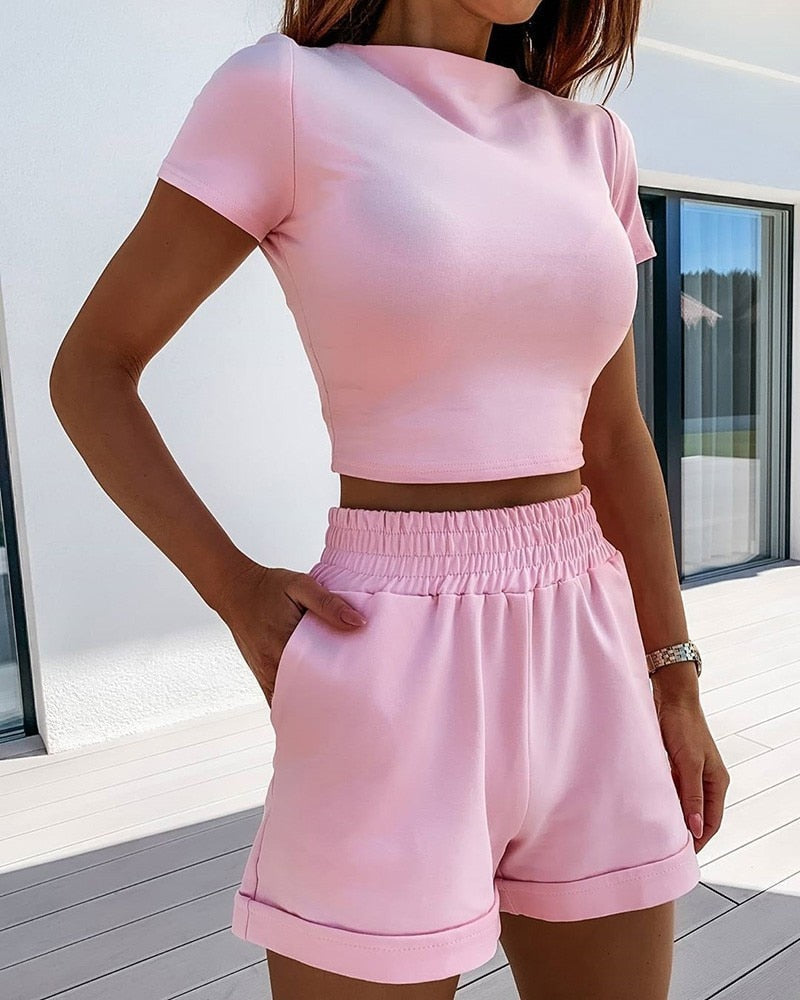 LeRoxy | Dames Casual Shorts Set | Stijlvol, Comfortabel & Veelzijdig Zomerset