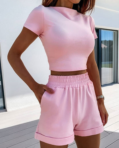 LeRoxy | Dames Casual Shorts Set | Stijlvol, Comfortabel & Veelzijdig Zomerset