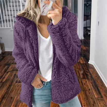 LeRoxy | Teddy Capuchon Vest voor Dames | Super Zacht & Warm Fleece Jas