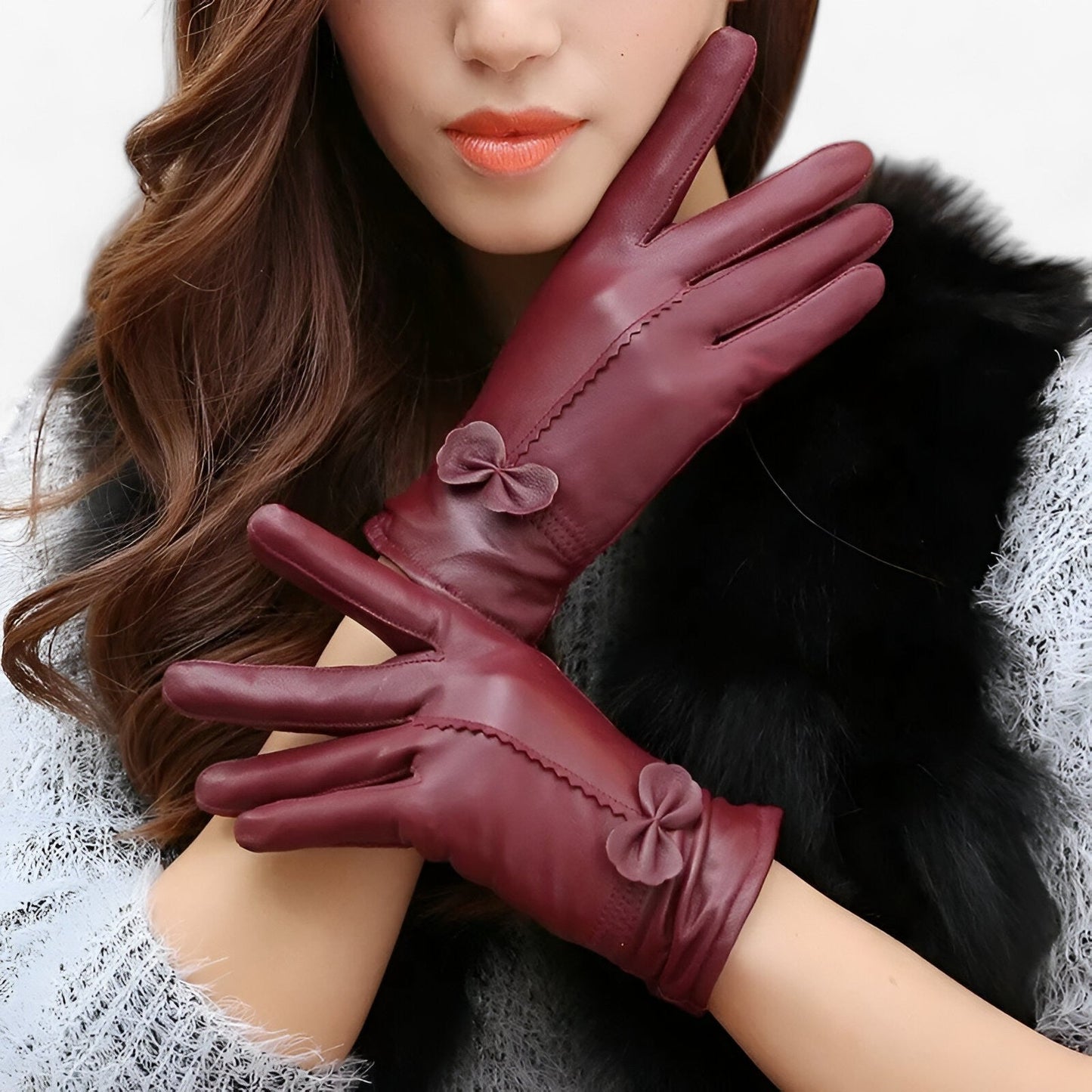 LeRoxy | Luxe Leren Handschoenen voor Dames | Warme en Elegante Winterhandschoenen