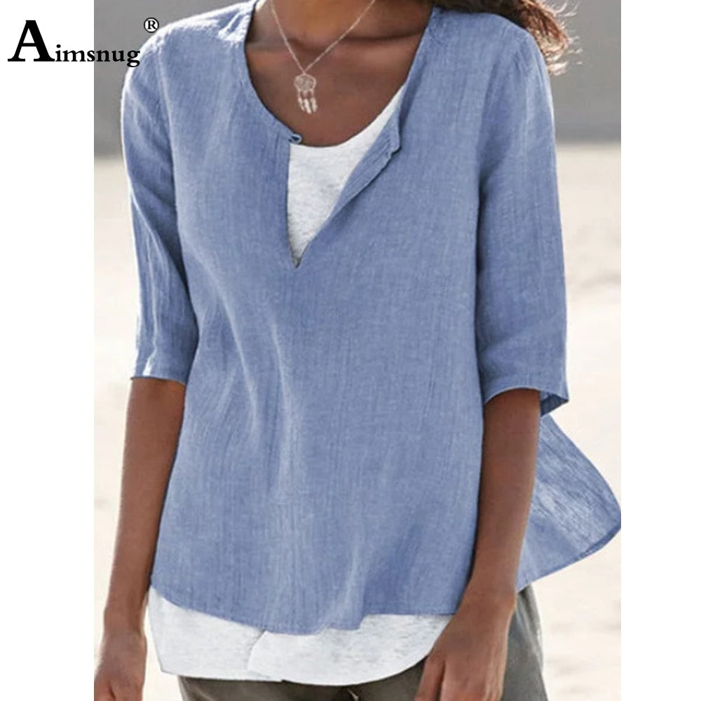 LeRoxy | V-hals Shirt voor Dames | Stijlvol en Comfortabel | Perfect voor Elke Gelegenheid