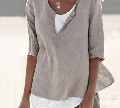 LeRoxy | V-hals Shirt voor Dames | Stijlvol en Comfortabel | Perfect voor Elke Gelegenheid
