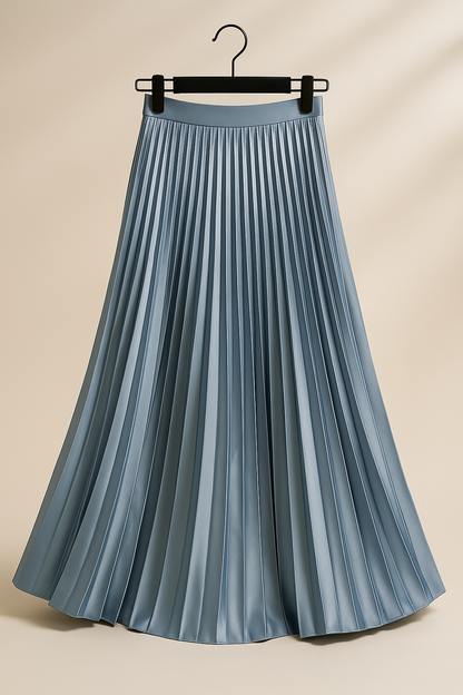 LeRoxy | Satijnen Plissérok voor Dames | Hoge Taille – Elegant en Lichtglanzend