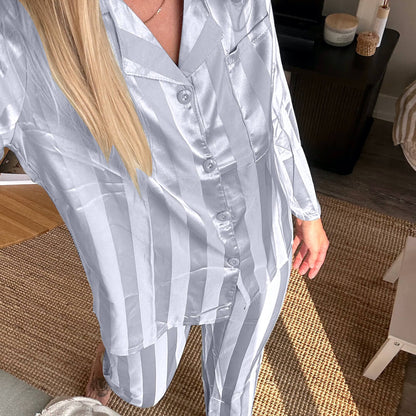 LeRoxy | Satijnen Pyjama Set Dames | Tijdloze Luxe Nachtkleding