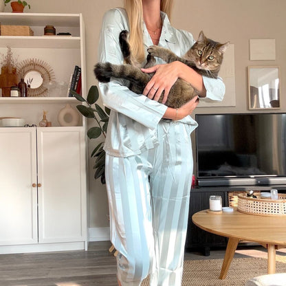 LeRoxy | Satijnen Pyjama Set Dames | Tijdloze Luxe Nachtkleding