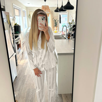 LeRoxy | Satijnen Pyjama Set Dames | Tijdloze Luxe Nachtkleding
