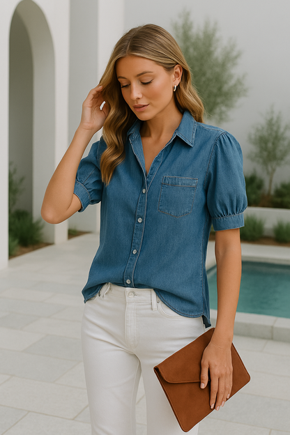 LeRoxy | Denim Overhemd | Klassiek & Comfortabel Spijkerhemd voor Elke Gelegenheid