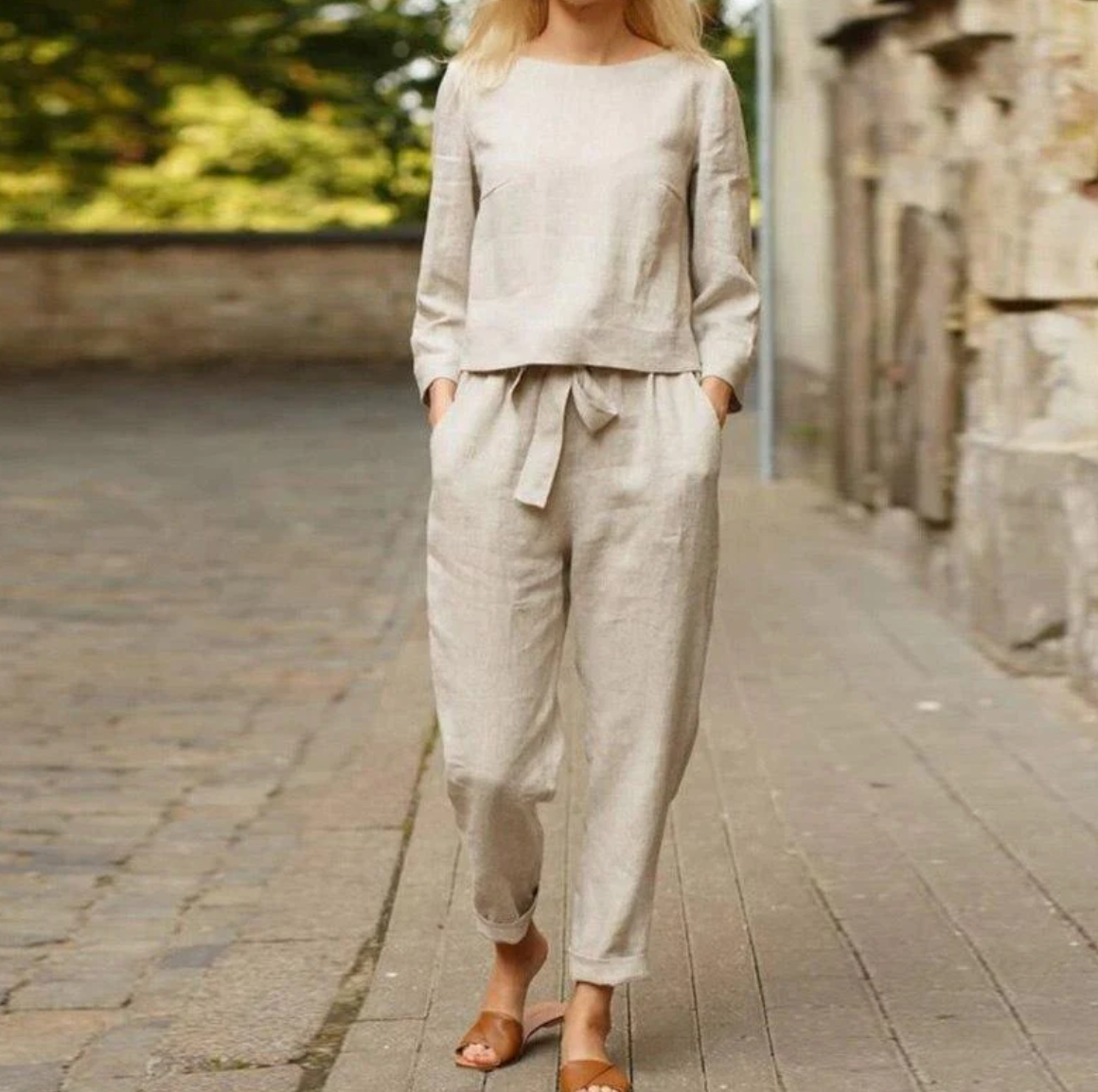 LeRoxy | Linnen Zomer Set | Luchtige & Stijlvolle Dames Set voor Warme Dagen