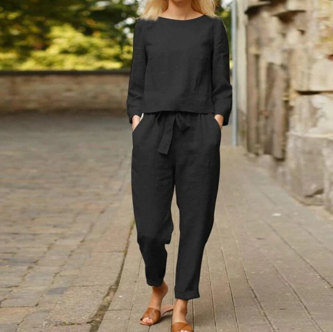LeRoxy | Linnen Zomer Set | Luchtige & Stijlvolle Dames Set voor Warme Dagen