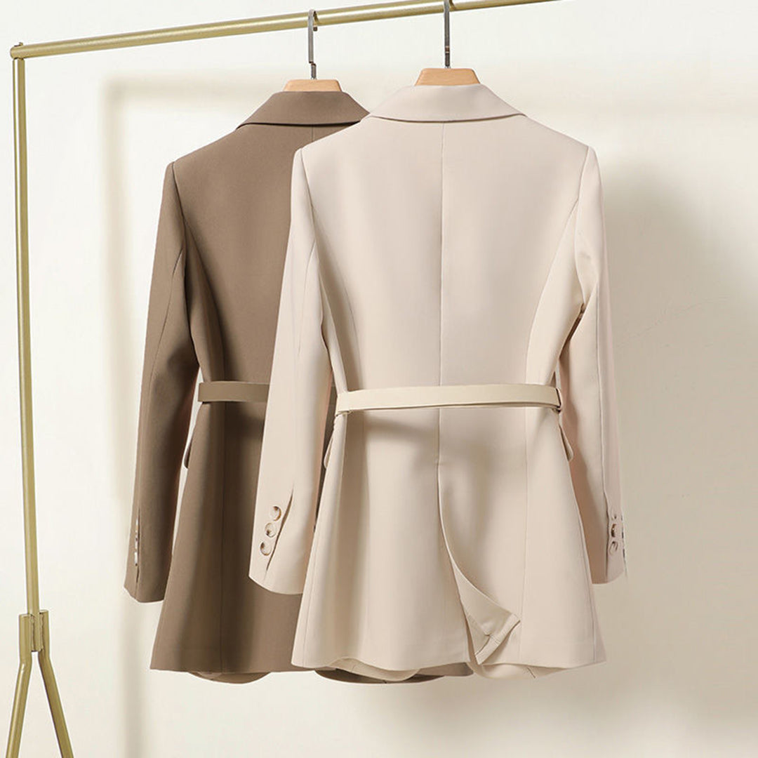 LeRoxy – Elegante lange damesblazer met riem | Stijlvolle en nette pasvorm