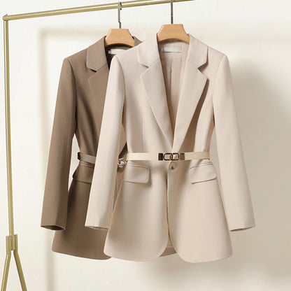 LeRoxy – Elegante lange damesblazer met riem | Stijlvolle en nette pasvorm