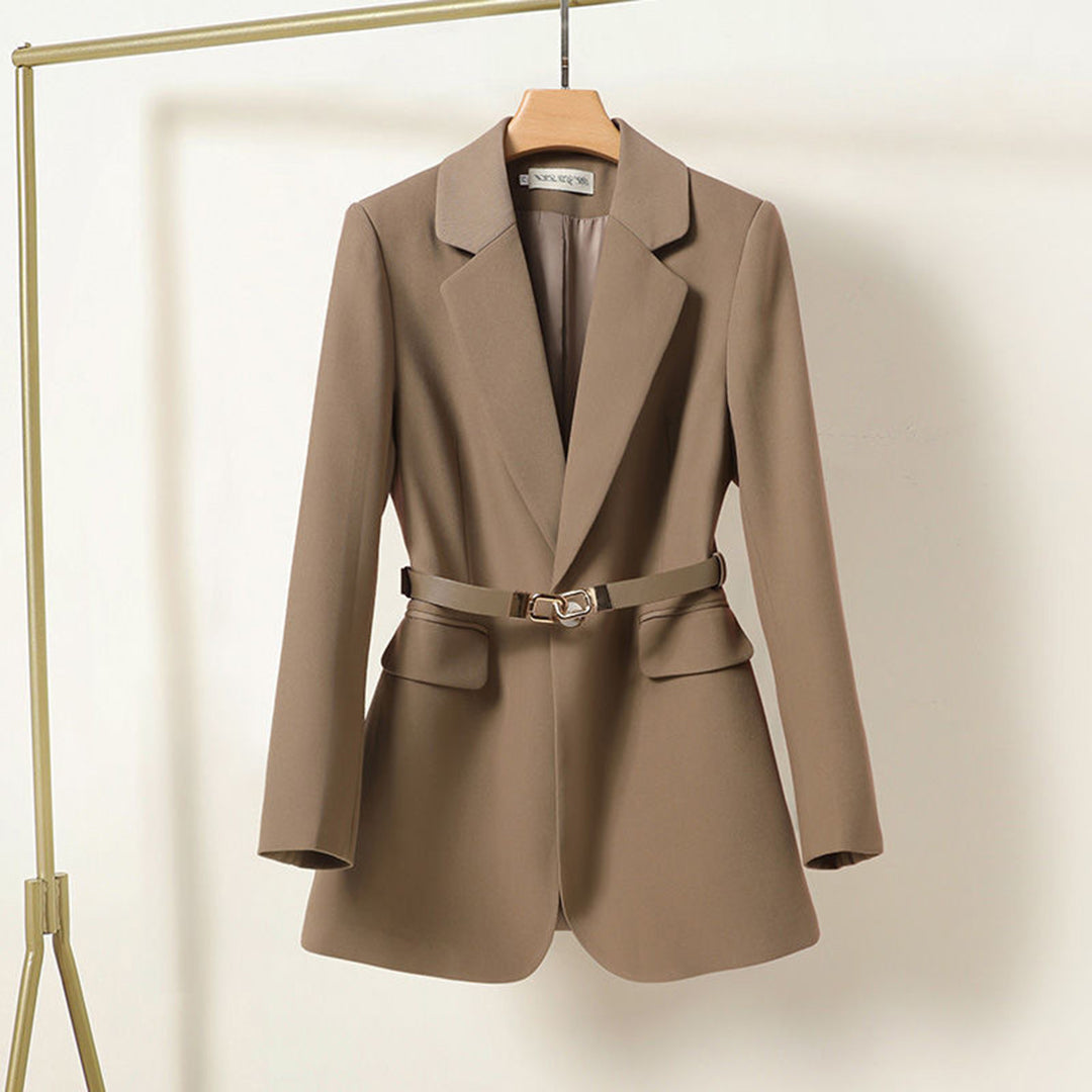 LeRoxy – Elegante lange damesblazer met riem | Stijlvolle en nette pasvorm