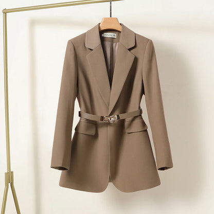 LeRoxy – Elegante lange damesblazer met riem | Stijlvolle en nette pasvorm