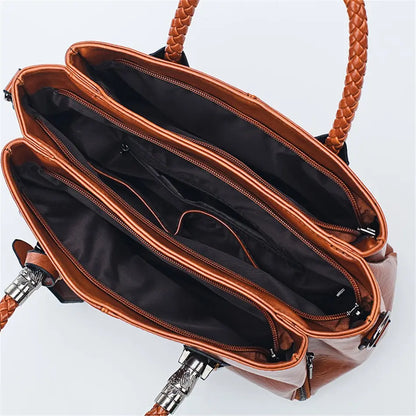 LeRoxy | LuxeLeather | Leren Tas | Grote Inhoud en Stijlvolle Dameshandtas