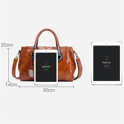 LeRoxy | LuxeLeather | Leren Tas | Grote Inhoud en Stijlvolle Dameshandtas