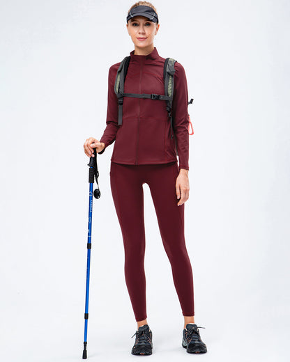 LeRoxy | Vrouwen Sportjack met Rits | Rood | Lichtgewicht Sportkleding