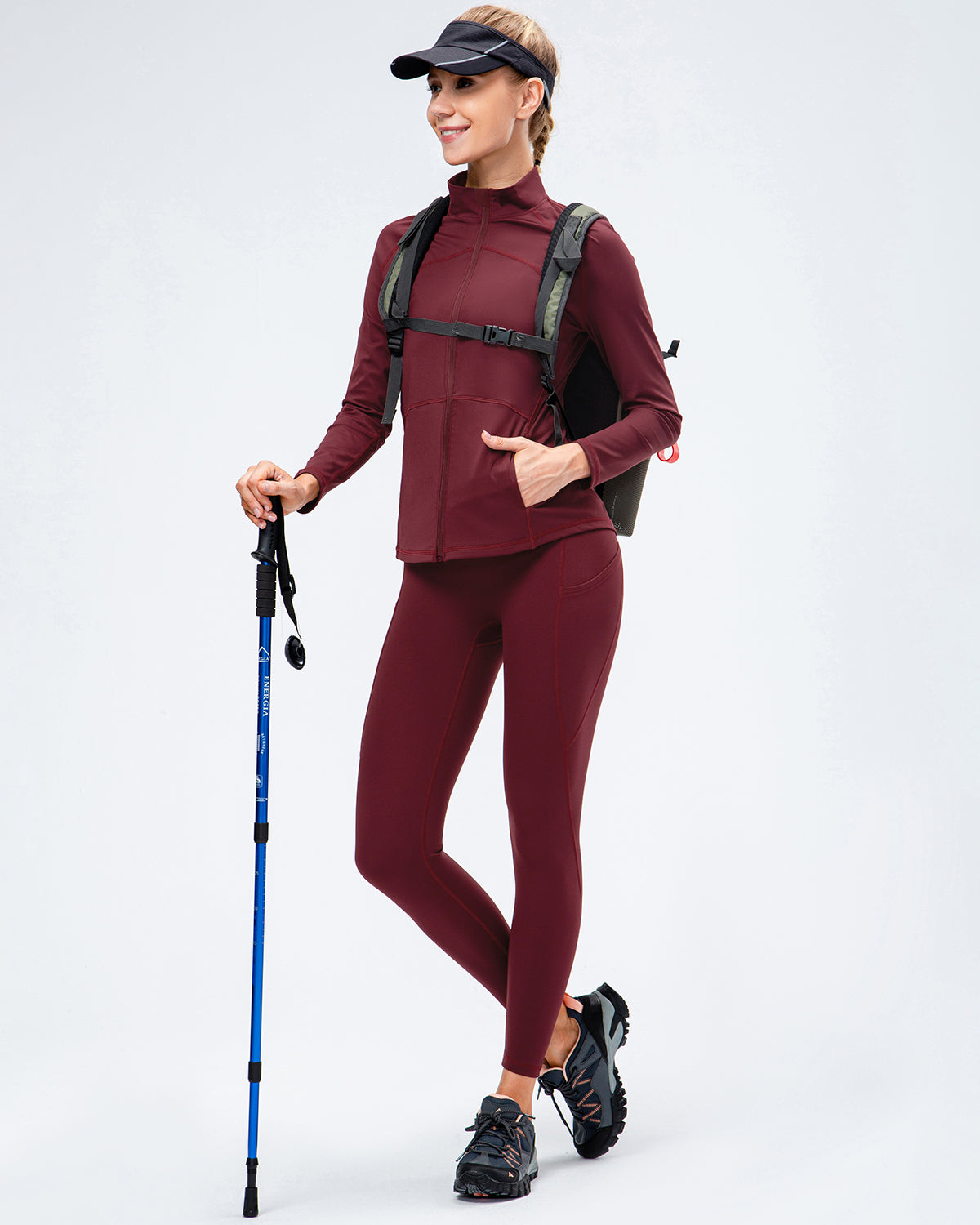 LeRoxy | Vrouwen Sportjack met Rits | Rood | Lichtgewicht Sportkleding