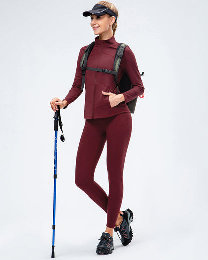 LeRoxy | Vrouwen Sportjack met Rits | Rood | Lichtgewicht Sportkleding