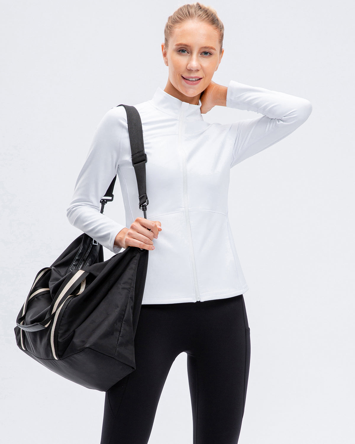 LeRoxy | Atletiekjas | Wit | Premium Fitness & Activewear Jas