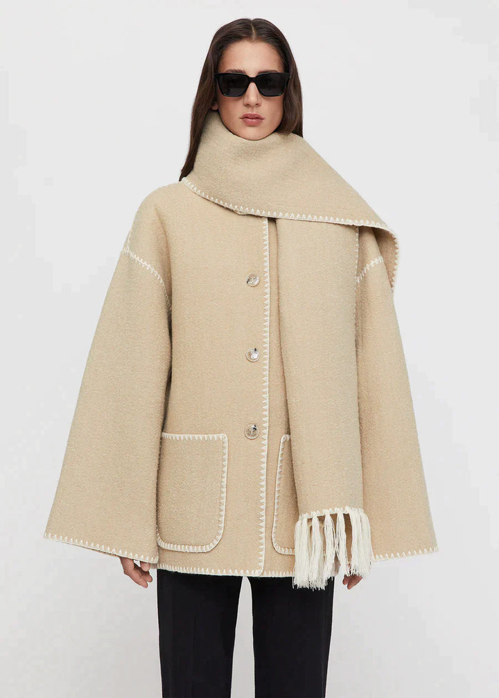 LeRoxy | Dames Jas Met Sjaal | Elegante & Comfortabele Winterjas Voor Koude Seizoenen