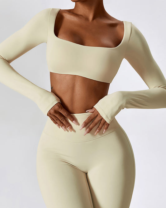 LeRoxy | Long Sleeve Dames Top | Beige Lange Mouw