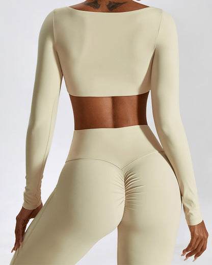 LeRoxy | Long Sleeve Dames Top | Beige Lange Mouw
