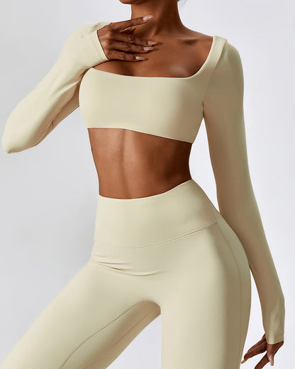LeRoxy | Long Sleeve Dames Top | Beige Lange Mouw