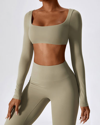 LeRoxy | Longsleeve Dames Shirt met Lange Mouwen | Khaki